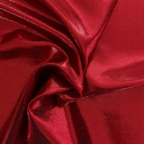 red metallic stretch fabric|red spandex fabric.